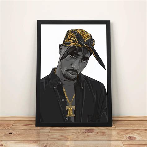 Tupac Gold Edition A3 Framed Art Poster Poster Prints Nz