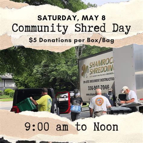 Community Shred Day Is May 8 900 Am To Noon Fries Memorial