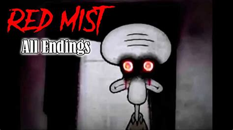 Red Mist Spongebob Horror Game All Endings Youtube