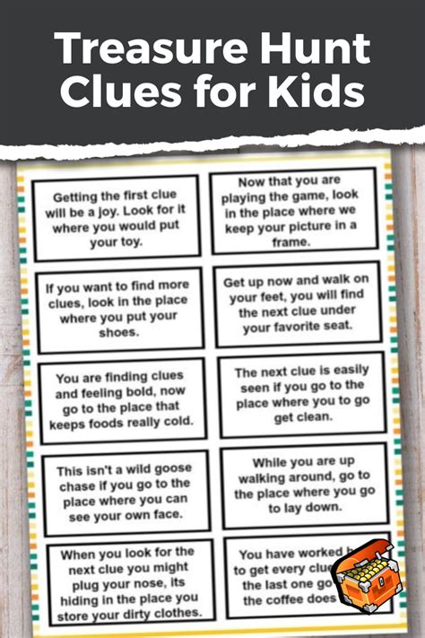 Indoor Scavenger Hunt For Kids With Free Printable Clues Artofit