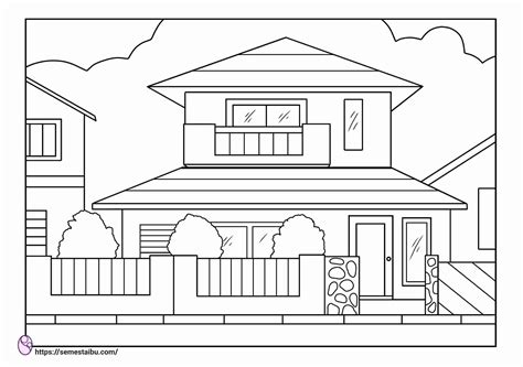 Menggambar Rumah Sederhana Gambar Rumah Kartun