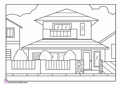 Mewarnai Gambar Rumah Kartun Sederhana Mudahnya Ayo Belajar Cara