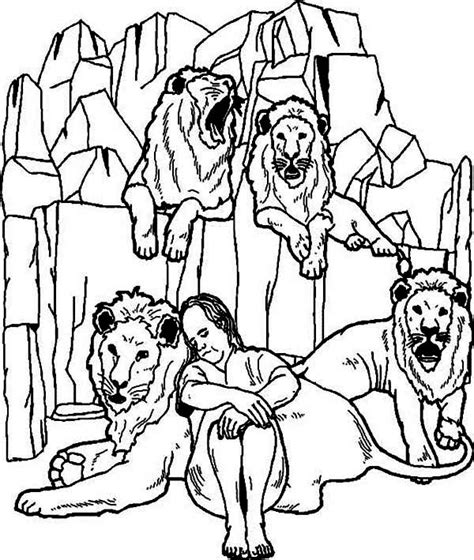 Daniel Is Sleeping In Daniel And The Lions Den Coloring Page Netart