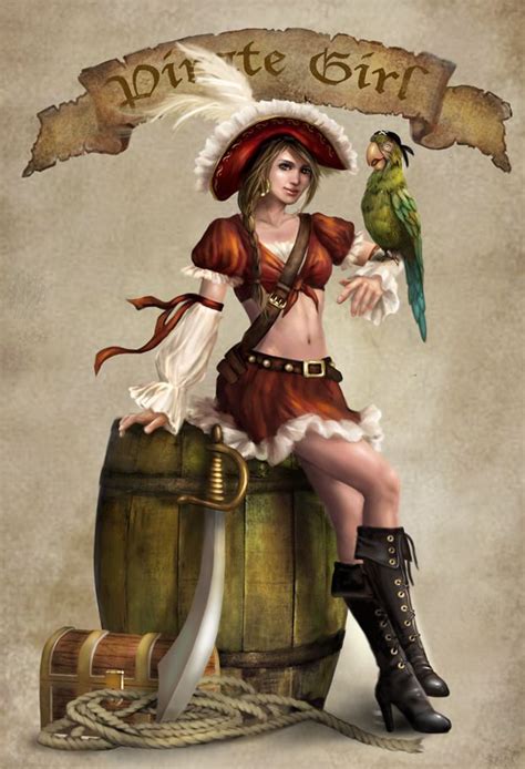 Pirate Girl By Gebi Pirate Art Pirate Woman Pirate Life Pirate Ships