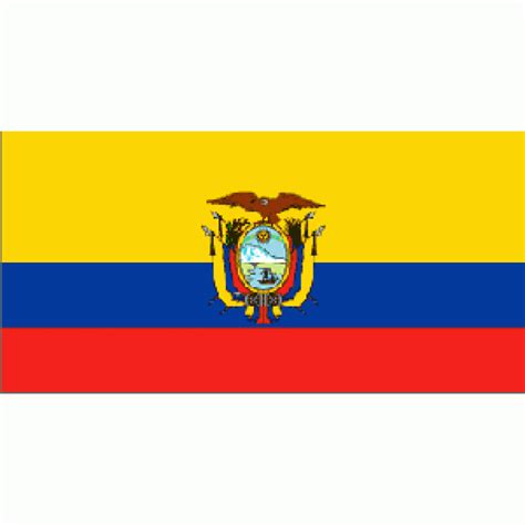 Ecuador Flag 4 X 6 Inch On Stick