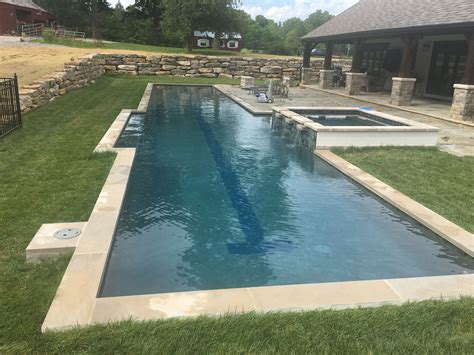 Fantastic Backyard Lap Pool With Spa 25 Yards Built By Absolute Pools In Nashville Lap