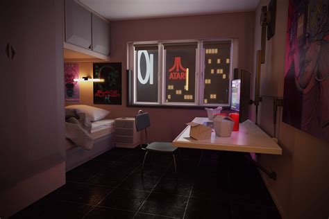 Wanted To Make A Cyberpunk Ish Interior How Did I Do Blender
