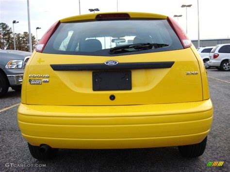 2006 Screaming Yellow Ford Focus Zx5 Se Hatchback 56827601 Photo 4