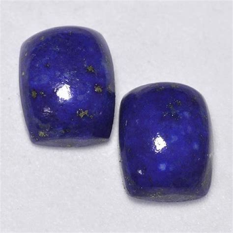 17 Carat 2 Pcs Cushion 82x63 Mm Cabochon Blue Lapis Lazuli Gemstones