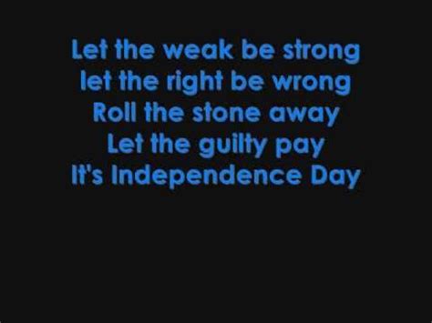 Here's a list of songs that are on the playlist on independence day. hqdefault.jpg