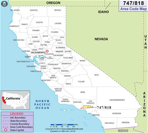 747 Area Code Map Where Is 747 Area Code In California