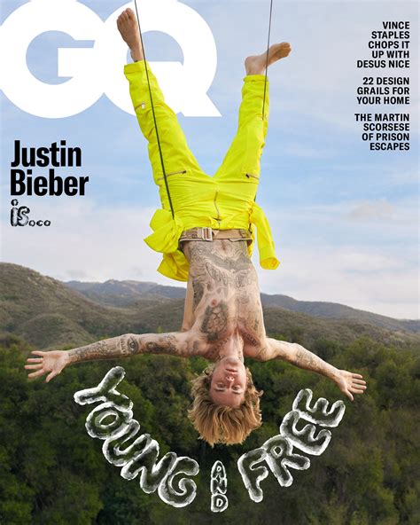 Justin Bieber Gq Usa Magazine May 2021freedom Yourcelebritymagazines