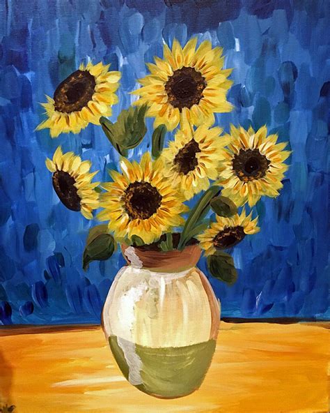 Van Gogh Sunflowers Paint And Sip Studio New York