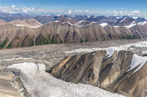 Aerial View Over The Central Tian Shan Mountain Range Border Of