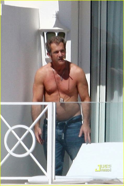 Mel Gibson Shirtless In Cannes Photo Mel Gibson Shirtless Photos Just Jared