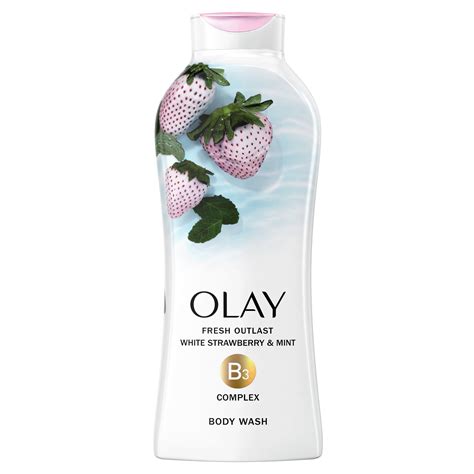Olay Fresh Outlast Body Wash White Strawberry And Mint 22 Fl Oz