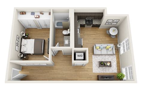 Small One Bedroom Apartment Floor Plans