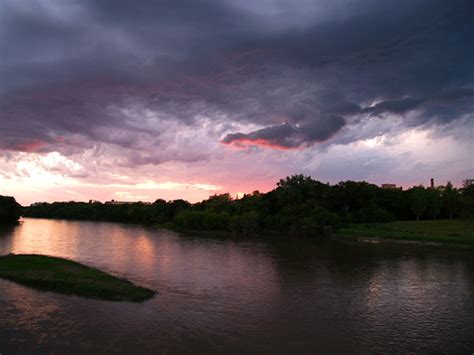 Crazy Sunset Over The Assiniboine River Michael Linton Flickr