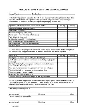 Pre Trip Inspection Checklist PDF Form Fill Out And Sign Printable