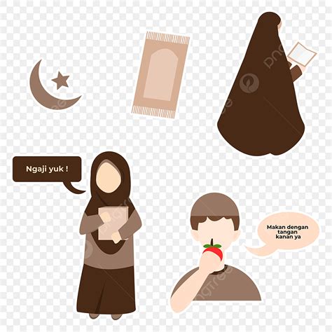 Gambar Koleksi Stiker Muslimah Lucu Stiker Lucu Koleksi Muslimah