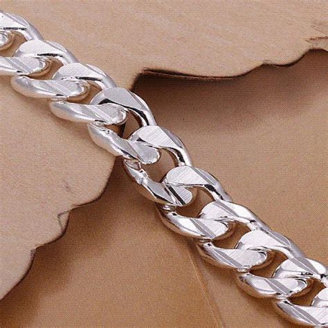 2020 Wholesale 925 Sterling Silver Bracelet 925 Silver Fashion Jewelry Charm Bracelet 10mm Chain