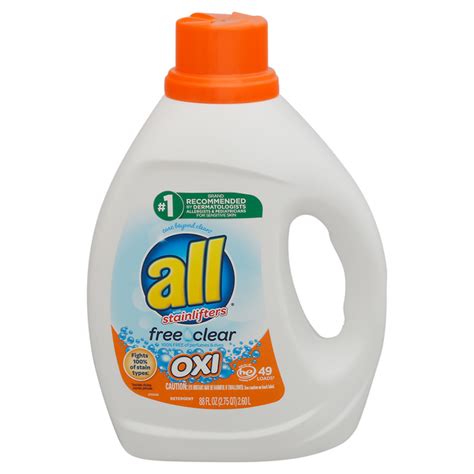 Save On All Oxi With Stainlifters Free And Clear Liquid Laundry Detergent