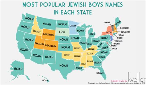 This Map Shows the Most Popular Jewish Baby Boy Names in the US - Kveller