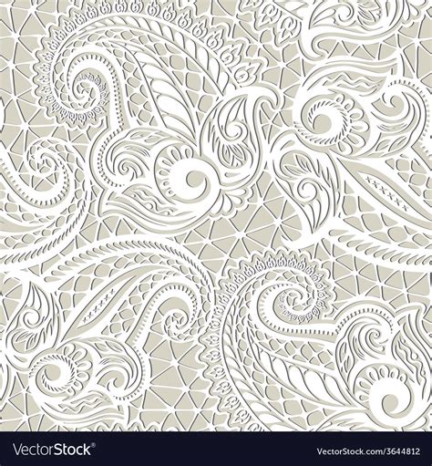 Paisley Seamless Lace Pattern Royalty Free Vector Image
