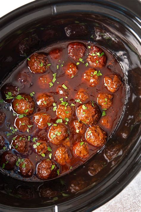 Ground beef, onion, breadcrumbs, mustard, egg, garlic. Slow Cooker Bourbon Meatballs | The Blond Cook | Recipe | Bourbon meatballs, Meatballs, Healthy ...