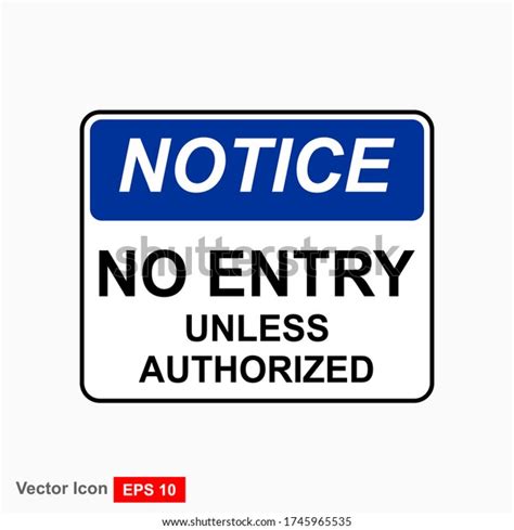 No Entry Sign No Access Label Stock Vector Royalty Free Shutterstock