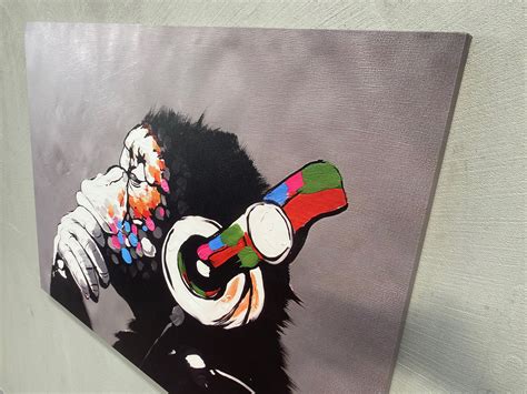 Banksy Canvas Art Gorilla Canvas Art Graffiti Monkey Canvas Art