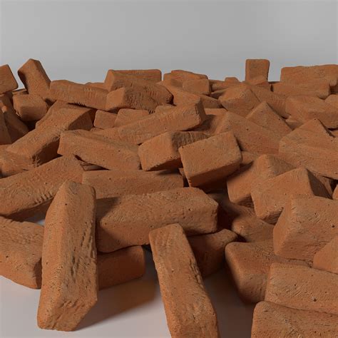 3d Detailed Clay Brick Cgtrader