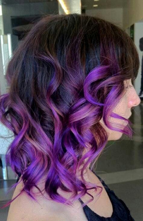 Medium Length Purple Ombre Hair Colors Ideas