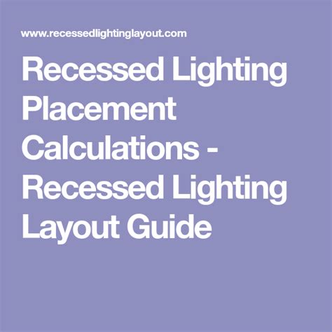 Correctly spacing recessed led lighting is a source of confusion for many, so we've put together formulas & rules of thumb to help get it right. Pin on Recessed lighting
