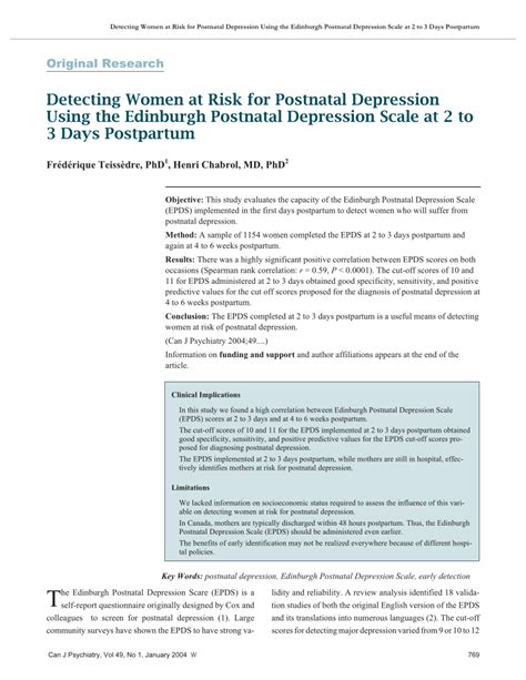 The scale used in this study is the epds in arabic, english or french depending on the patient's choice. 15+ Trend Terbaru Edinburgh Postnatal Depression Scale Epds Pdf - Inspiratif Galeri