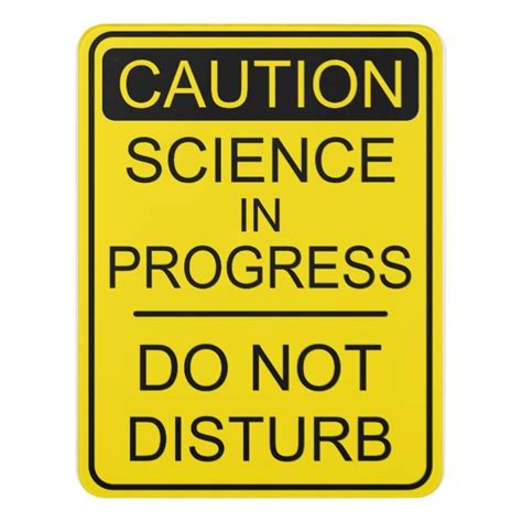 Science In Progress Door Sign Zazzle In 2022 Signs Door Signs