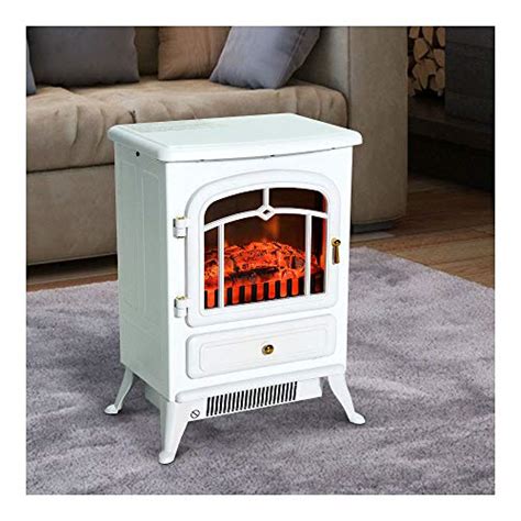 This compact electric fireplace offers timeless sophistication and eliminates the need to worry about fireplace fires,expensive fuel and the messy ashes of a real wood stove.this fireplace is designed with a real feeling. White 1500W Electric Fireplace Freestanding Fire Flame ...
