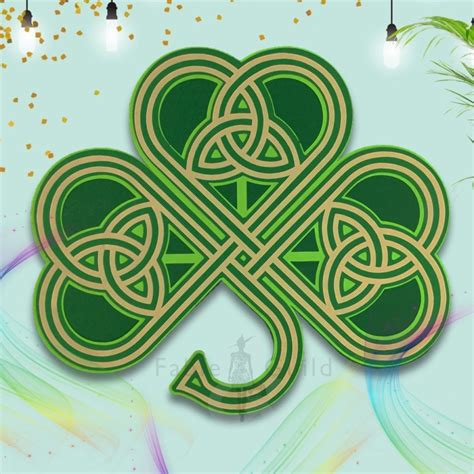 Serene 3d Celtic Knot Cut File Lucky Clover Fable And Guild