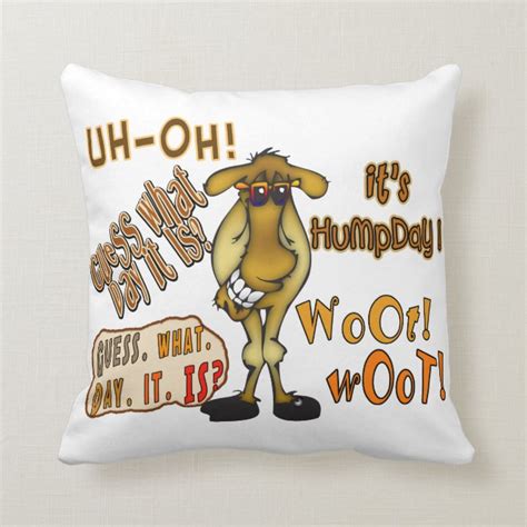 Hump Day Camel Throw Pillow