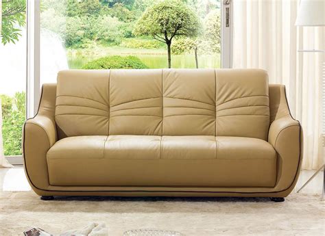 Remarkable Leather Beige Tufted Sofa Set Phoenix Arizona Esf 2088