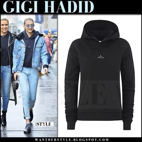 Gigi Hadid In Black Hoodie And Denim Jacket In New York On May 26 ~ I