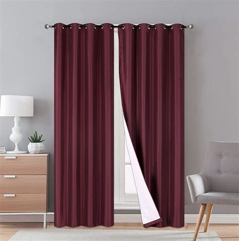 Faux Silk Room Darkening Curtains 2 Panel Sets Of 54x95 Room