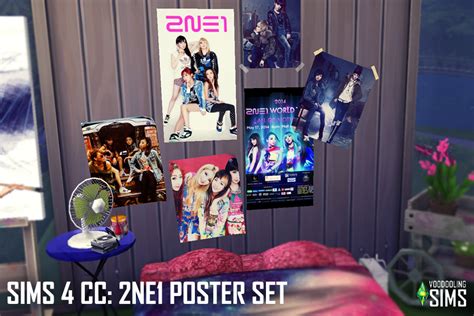 Sims 4 Cc 2ne1 Poster Set All Posters Made With Voodoolings Sims