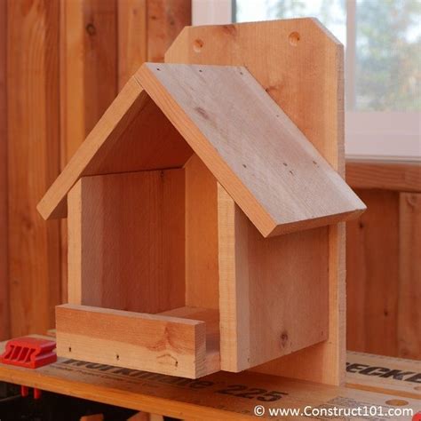 Includes free pdf download, material list, measurements. DIY Cardinal Bird House - Construct101 | Bird houses ideas ...