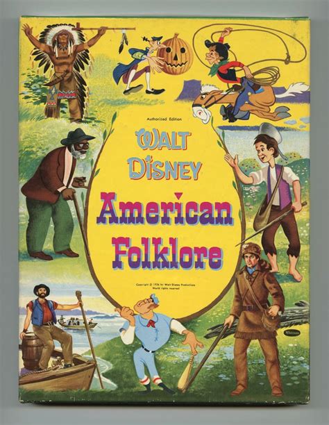 Walt Disney American Folklore Hardcover Book In Box