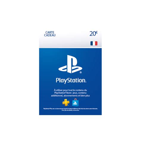Carte Psn 20 Eur Playstation Store Ps5ps4ps3ps Vita Compte Français