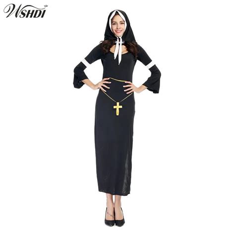 Adult Halloween Carnival Costumes The Virgin Mary Costume Cosplay Sexy Catholic Nun Robes