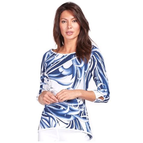 Frank Lyman Top 186412 Blue And White Womens From Ahernes Of