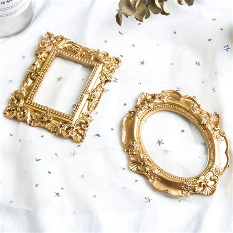 Resin Decorative Small Golden Frames Mini Frame Set Buy Golden Frames