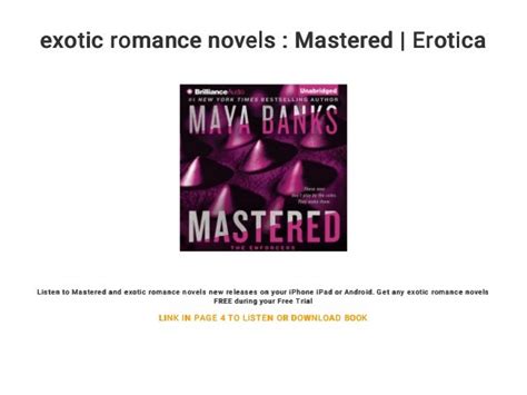 exotic romance novels mastered erotica